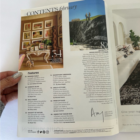 ARCHITECTURAL DIGEST FEBRUARY 2018 BRAND NEW UNREAD MAGAZINE - Picture 6 of 6